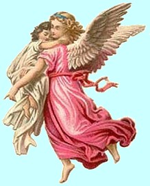 Angel holding child